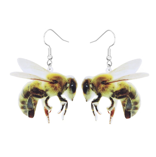 Realistic Bee Drop Earrings Women Fashion Creative Art Cute Stylish Jewelry