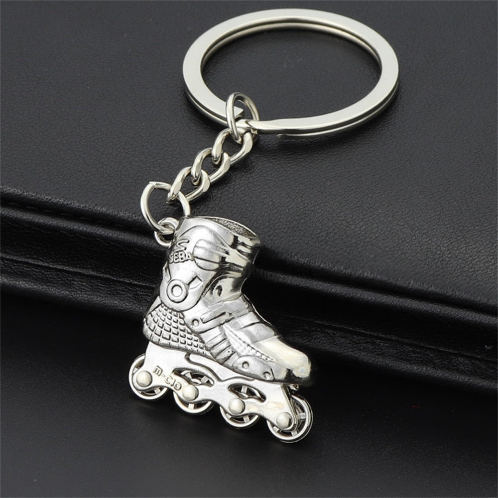 4 Styles Simulation Skates Keychain Toy Keyring Exquisite Bag Pendant Skating
