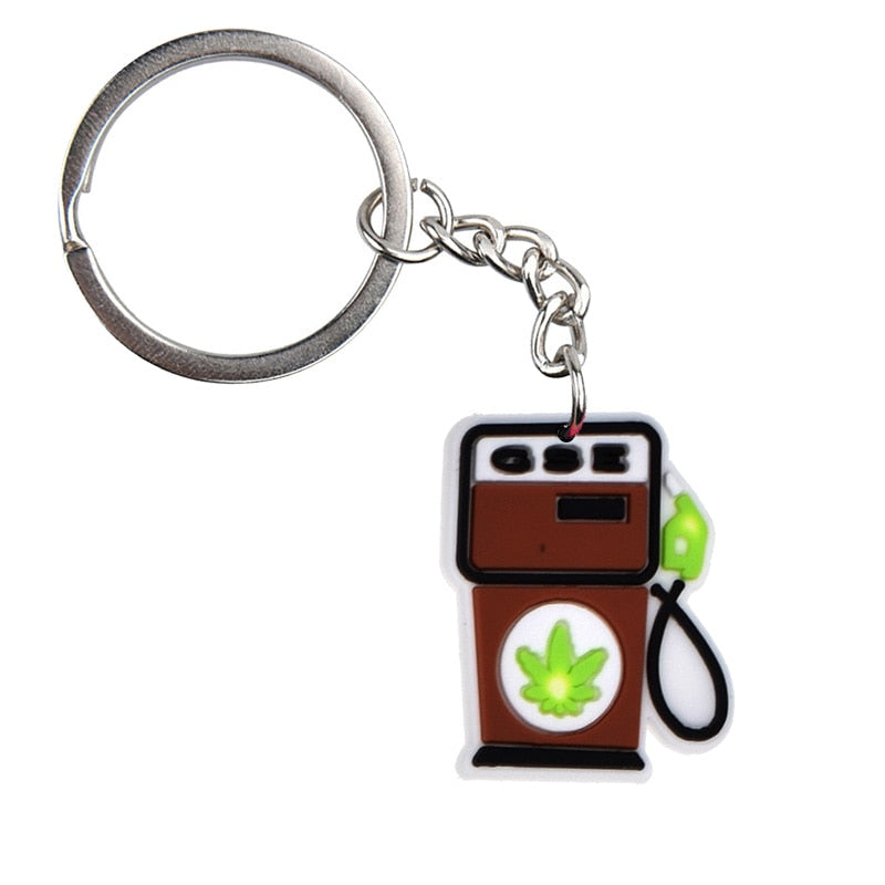 19 Styles Green Plant Design Hemp Leaf Creative Keychain Cartoon Creative Gift