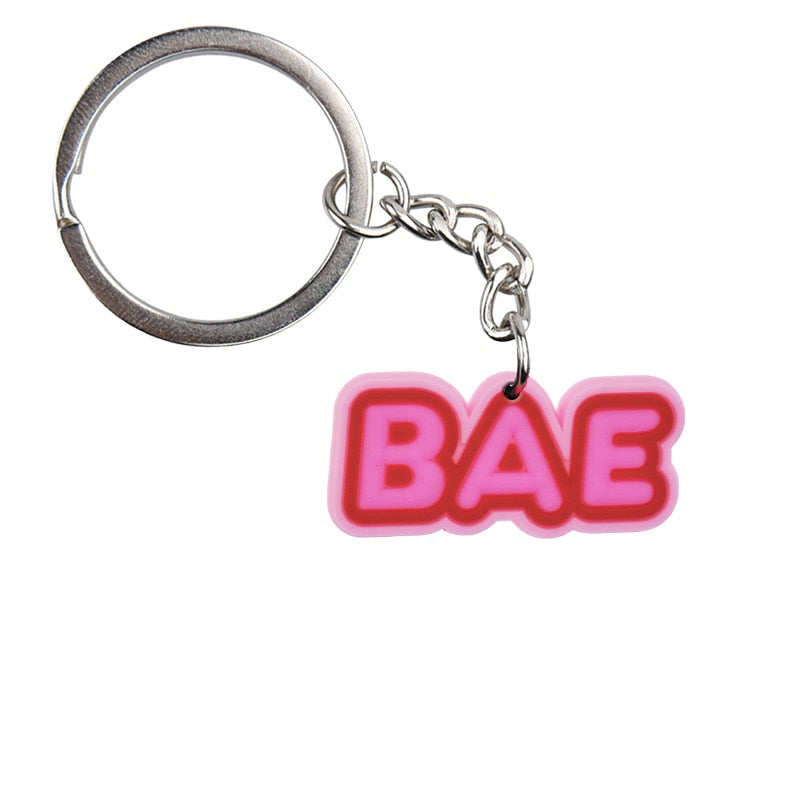 BAE Keychain Car Keyring Cartoon Creative Pendant Souvenir Gift