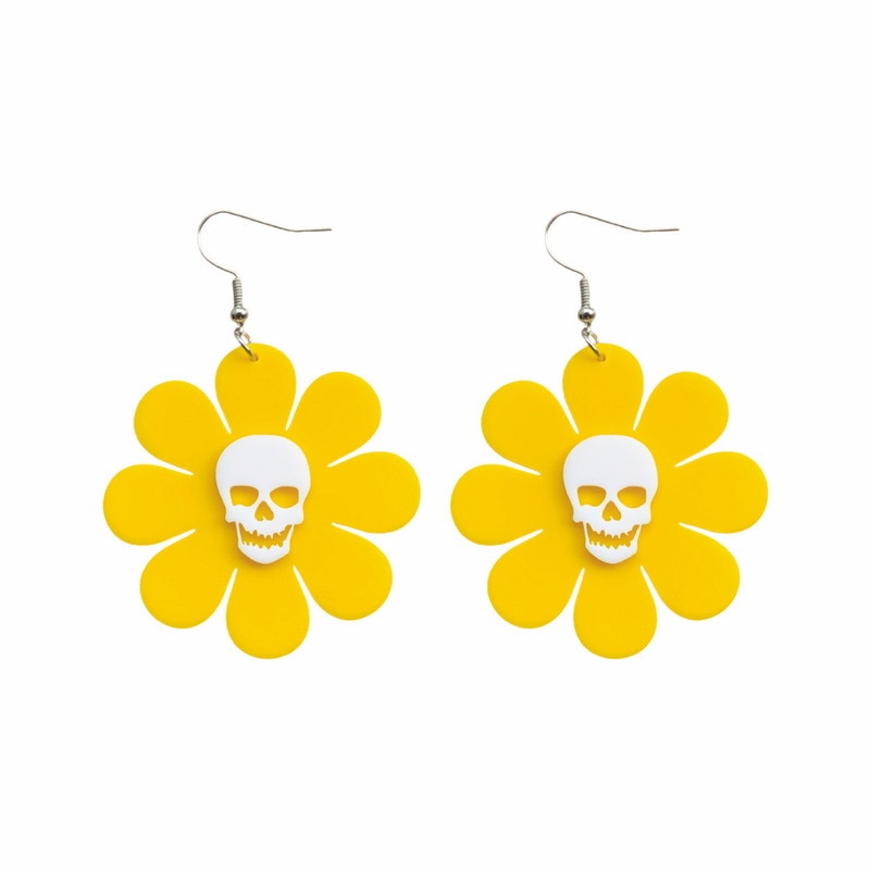 10 Styles Animal Flower Acrylic Drop Earrings Women Travel Fashion Cartoon