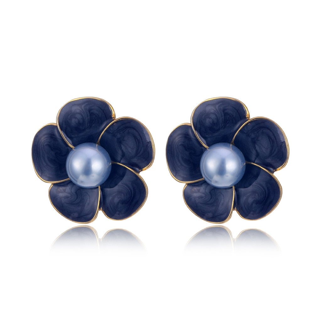 3D Flower Fashion Earrings Minimalist Creative Style Ear Studs Earrings