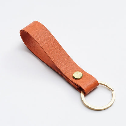 Orange Finger Strap Keychain Cute Key Holder Cartoon Keyring Fashion Charm