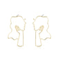 Retro Abstract Hair Hand Drop Earrings Women Travel Fashion Cartoon Earrings