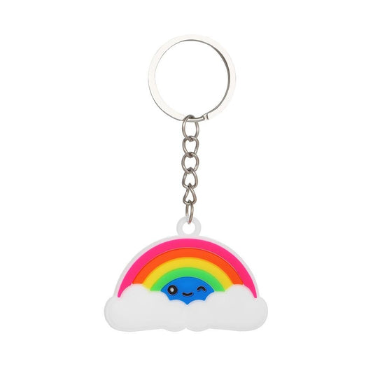 Smily Rainbow Keychain Party Gift Cute Keyring Cartoon DIY Jewelry Souvenir