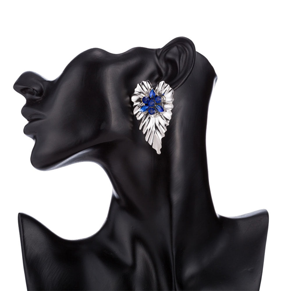 Large Leaf Earring Studs Ear Ornaments Gift Earrings Jewelry Accessories