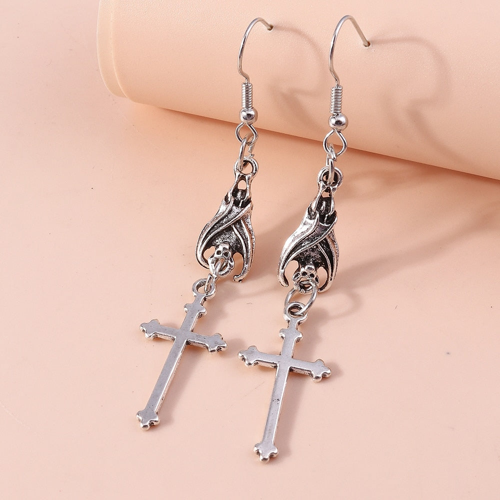 Cross Art Style Drop Earrings Women Creativity Jewelry Cute Earring Girls Gift