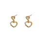 Cute Heart Charm Drop Earrings Women Party Wedding Jewelry Dangle Gifts Earrings