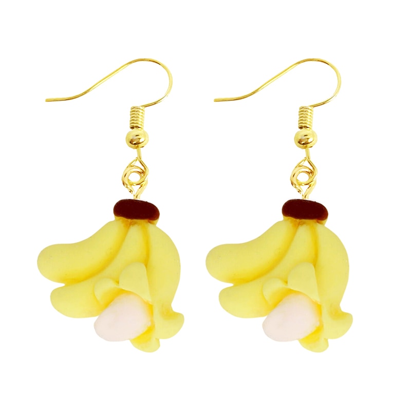 Bananas Bunch Drop Earrings Women Art Fashion Cartoon Earrings Creative Jewelry