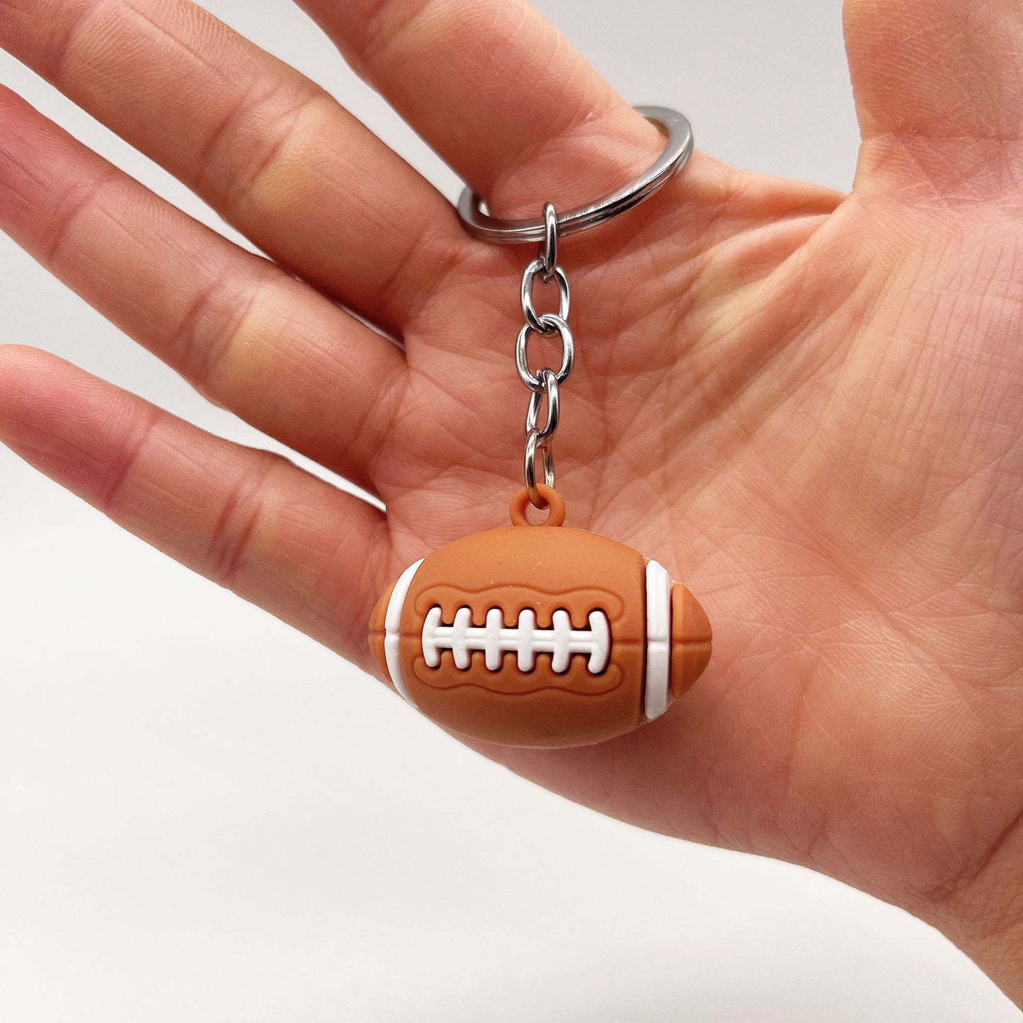 4 Styles Simulation Football Key Chain Basketball Tennis Rugby Car Key Ring Ball