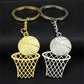 5 Styles Basketball And Net Shape Keychain Charms Basketball Lovers Gift Sports