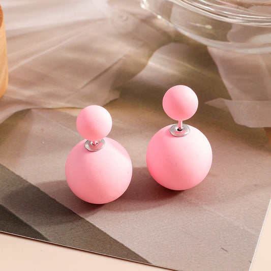 Minimalistic Ball Design Fashion Earrings Women Girls Stud Earrings Wedding