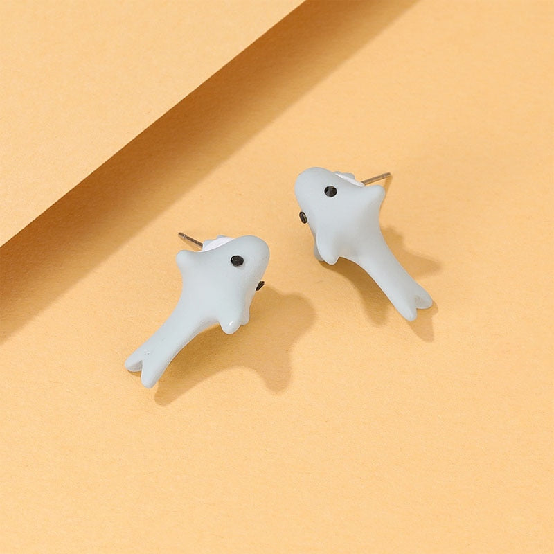 Cartoon Shark Fashion Ear Studs Earrings Jewelry Women Earrings Accessories Gift