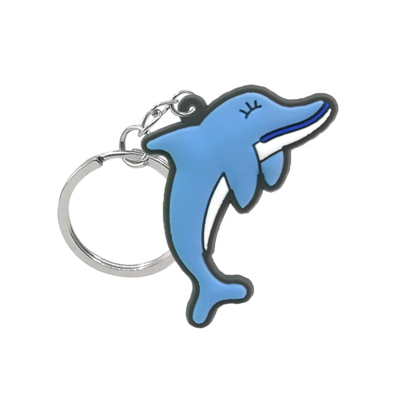 Dolphin Design Keyring Cute Cartoon Style Keychains Bag Car Pendant Jewelry Gift