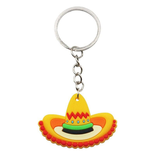 Mexican Hat Sombrero Keychain Party Gift Cute Keyring Cartoon DIY Jewelry