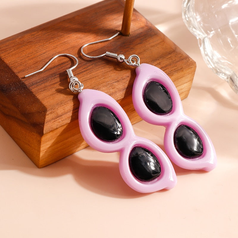 Colorful Glasses Drop Earrings Women Gifts Earring Cute Girls Eardrop Jewelry