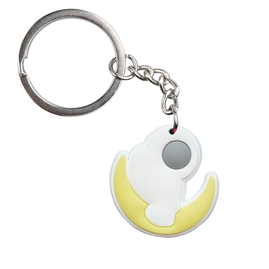 Creative Cartoon Astronaut and Moon Soft PVC Rubber Keychain Keyring Women Bag