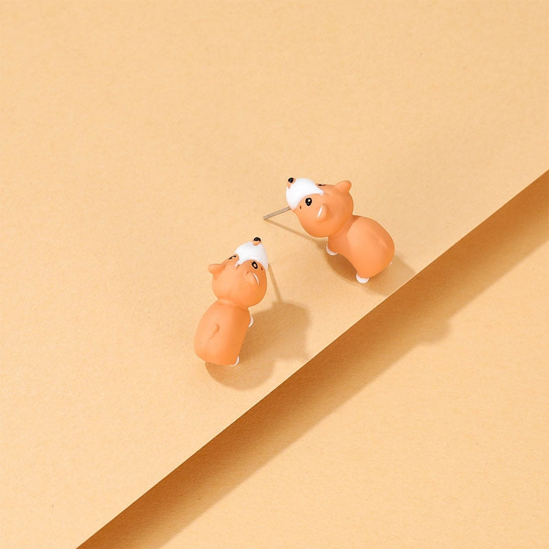 Cartoon Dog Fashion Ear Studs Earrings Jewelry Women Earrings Accessories Gift