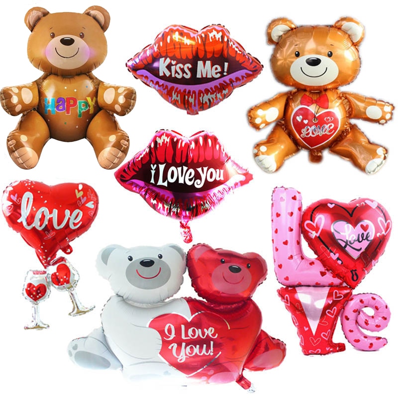 44 Styles I Love You Kiss Me Lips Love Foil Balloon For Valentines Day