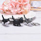 9 Colors Cute Cartoon Cat Pendant Keychain Fashion Bag Charms Ornament for Men