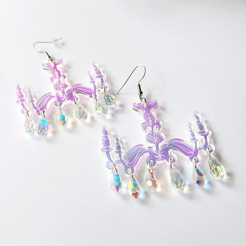 Chandelier Drop Earrings Women Fashion Creative Art Cute Stylish Jewelry