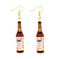 Bottle Funny Design Dangle Drop Earrings Women Fashion Creative Art Cute Stylish