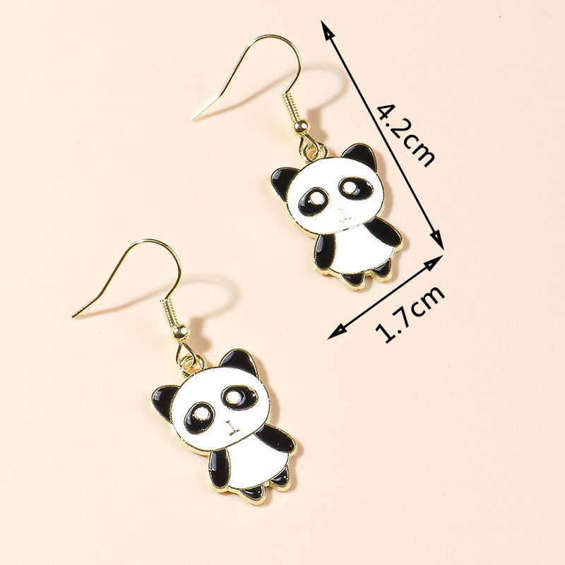 Panda Drop Earrings Women Creativity Jewelry Cute Earring Girls Gift