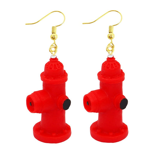 Creative Funny Design Water Hydrant Drop Earrings Women Creativity Jewelry Cute