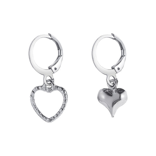 Heart Charm Mismatched Drop Earrings Fashion Women Summer Party Jewelry Girls