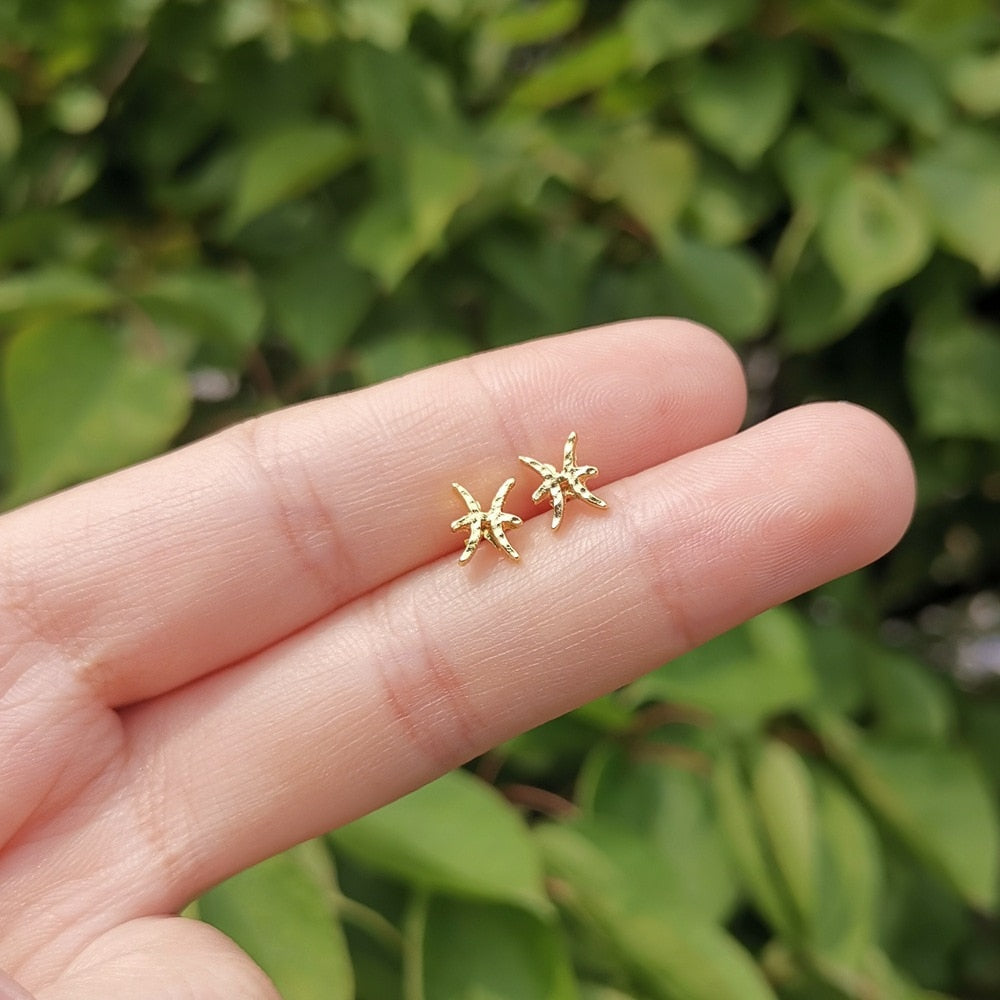 Pisces Constellation Symbol Stud Earrings Jewelry Birthday Gifts