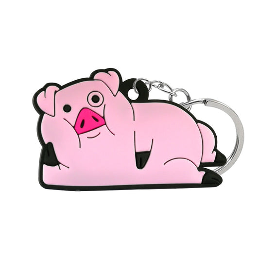 Piggy PVC Keyring Cute Cartoon Style Keychains Bag Car Pendant Jewelry Gift