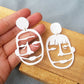 50 Styles Moon Rose Heart Drop Earrings Female Travel Cartoon Earrings Creative