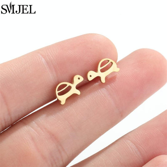 Cartoon Turtle Fashion Earrings Minimalist Creative Style Ear Studs Earrings