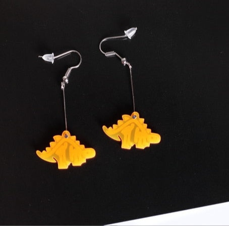 Cartoon Dinosaur Drop Earrings Hip Hop Women Party Gift Jewelry Ear Fashion