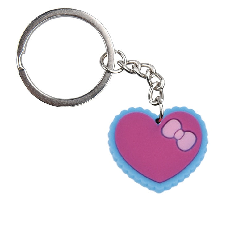 15 Styles Love Heart Couple Cute Keychain Cartoon Creative Gift Key Holder