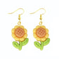 Cute Sunflower Drop Earrings Women Art Fashion Cartoon Earrings Creative Jewelry