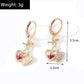 Double Heart Drip Pattern Drop Earrings Women Gifts Earring Cute Girls Eardrop