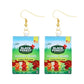 Gummy Bears Candy Bag Funny Design Drop Earrings Women Charms Earring Fashion