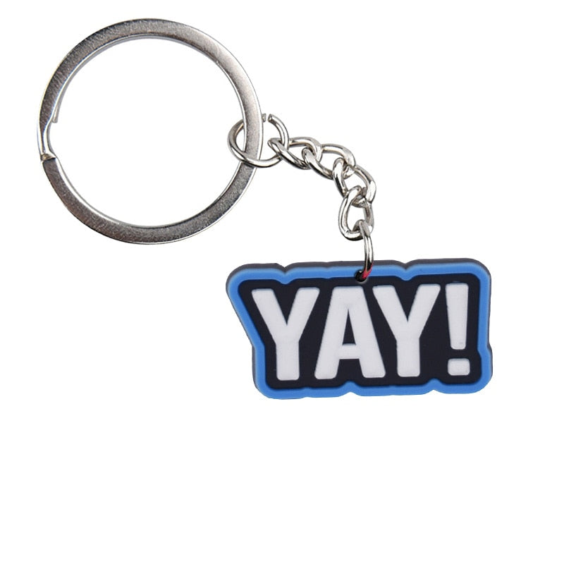43 Styles Phrase Quotes Keychain Car Keyring Cartoon Creative Pendant Souvenir