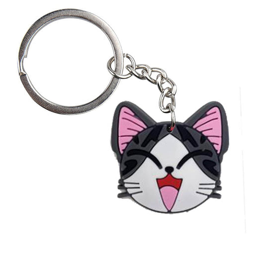 Funny Kitty Cute Animals Cartoon Keychain Lovely Shape Key Holder fit women men