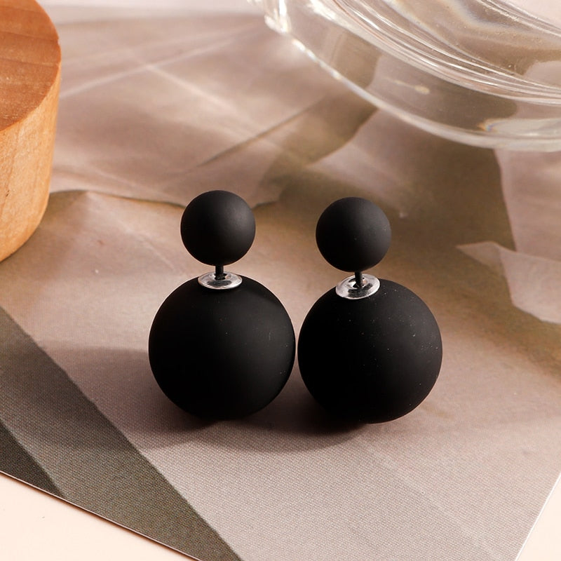 Minimalistic Ball Design Fashion Earrings Women Girls Stud Earrings Wedding