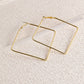 Large Hoop Square Design Earrings for Fashion Stylish Jewelry Drop Earrings