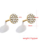 Simple Crystal Round Stud Earrings Vintage Silver Earrings Women Fashion