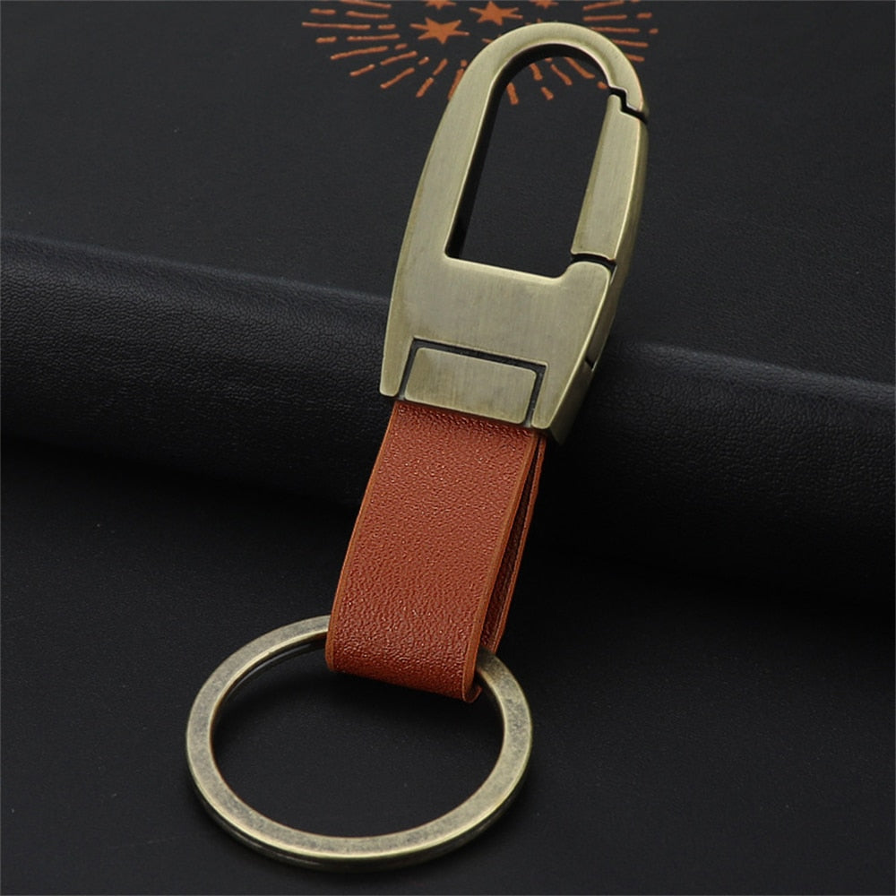 21 Styles PU Leather Keychains For Men Metal Waist Buckle Car Gentleman Business