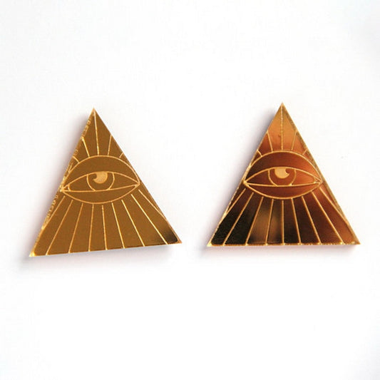 Pyramid Eye Drop Earrings Hip Hop Art Women Party Jewelry Ear Fashion Pendant