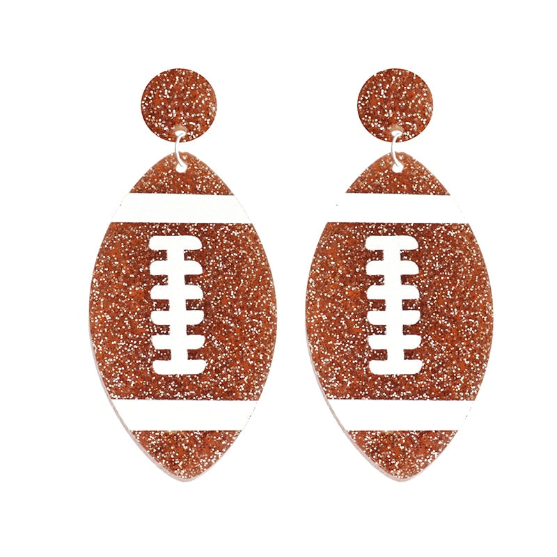 37 Styles Glitter Alien Football Letter Drop Earrings Women Fashion Creative Art