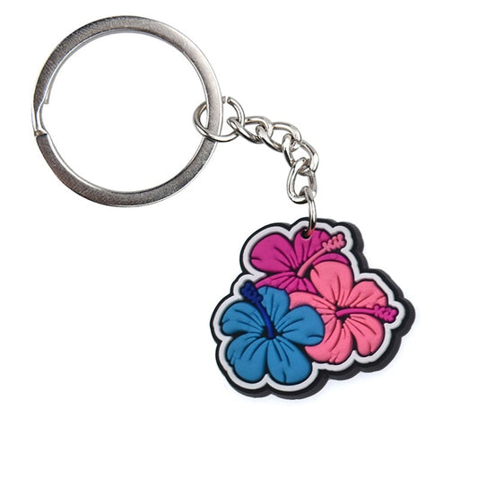 Orchid Flower Cute Keychain PVC Keychain Backpack Ornaments Pendant Keyring