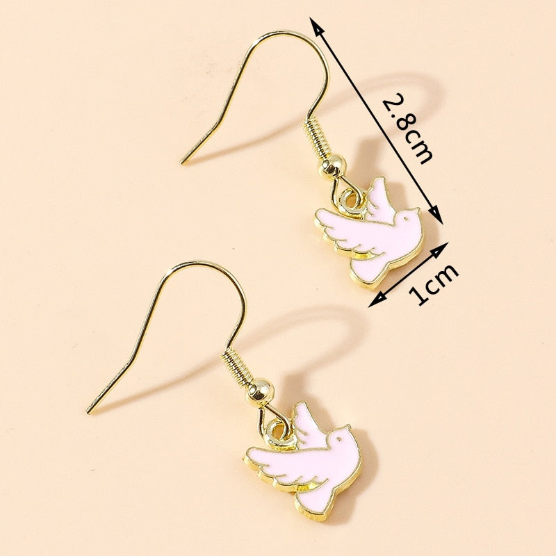 Pigeon Bird Drop Earrings Women Creativity Jewelry Cute Earring Girls Gift