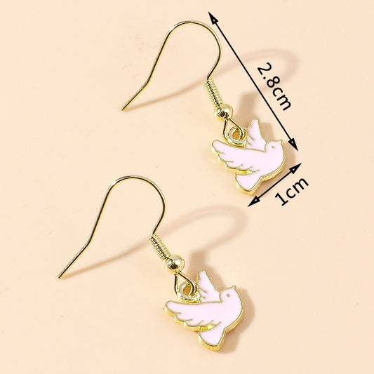 Pigeon Bird Drop Earrings Women Creativity Jewelry Cute Earring Girls Gift