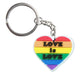 18 Styles Love is Love Pride Rainbow Pendant PVC Keychain with Car Bag Key Chain